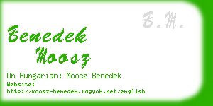 benedek moosz business card